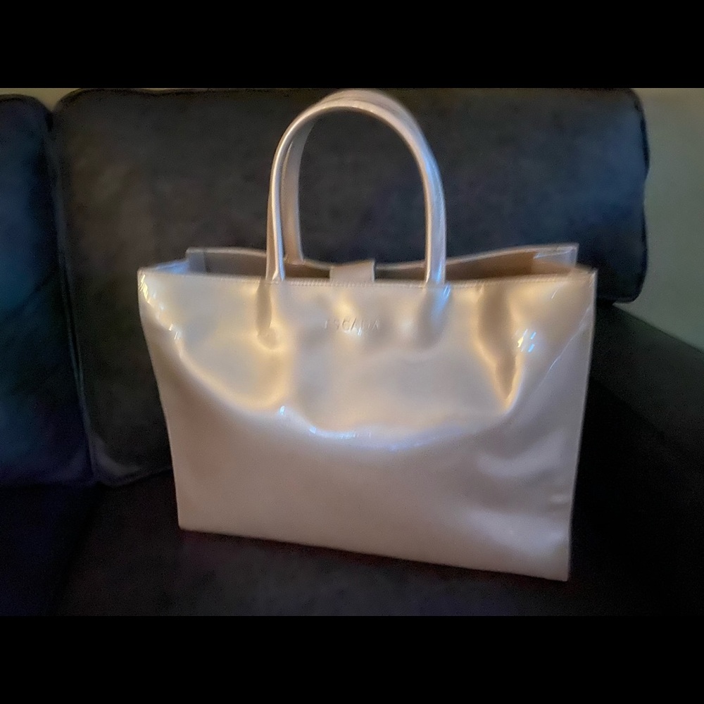 Brand new Escada cream pearl tote